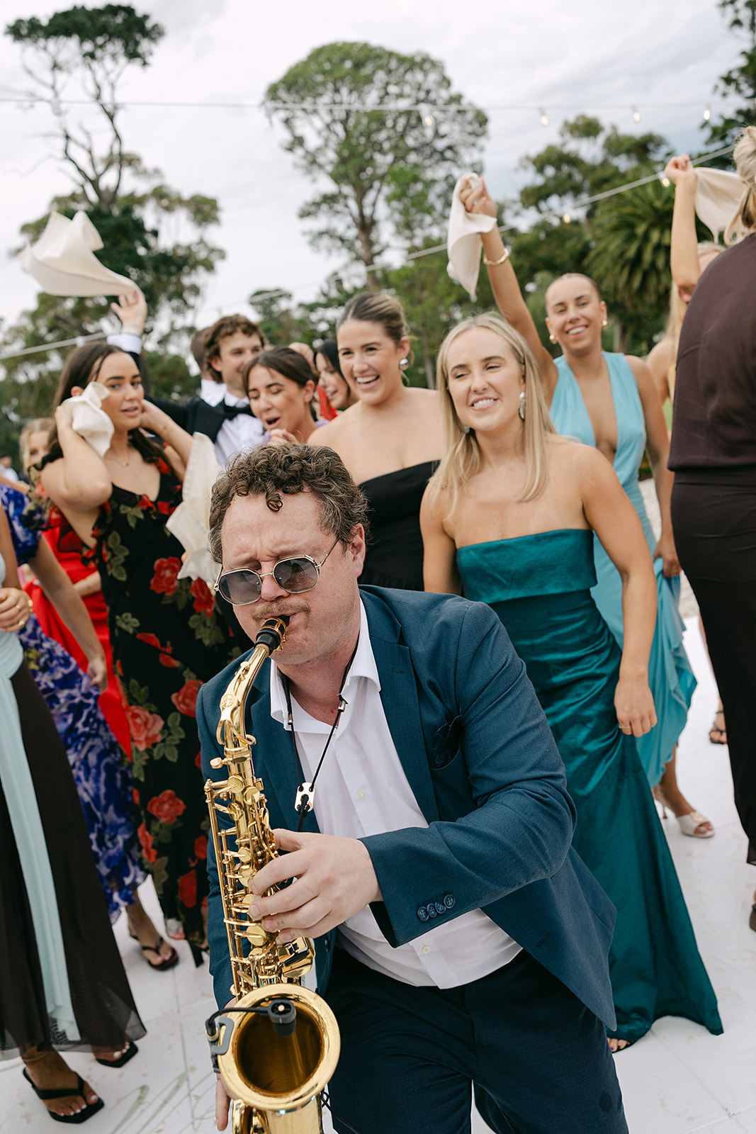 Ian performing at a wedding