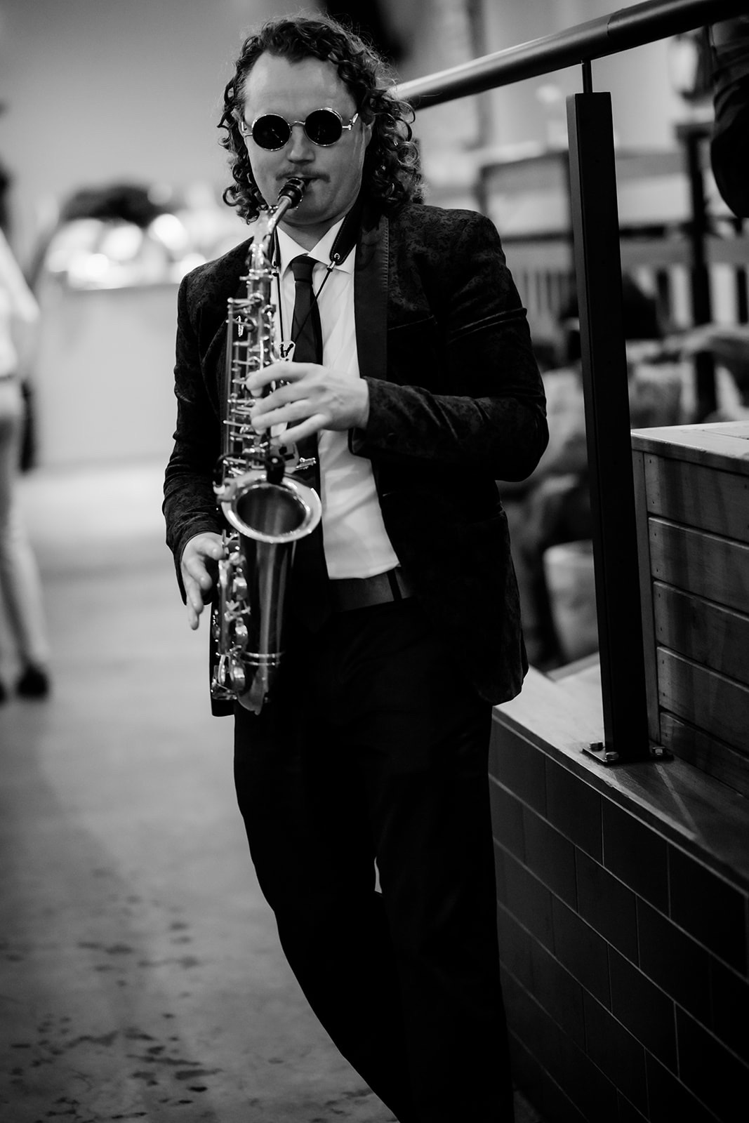 Ian performing at a wedding